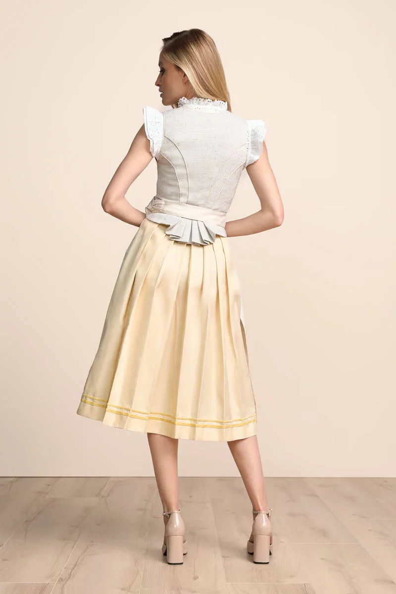 Kruger Long Dirndl 2pcs. 70cm "Calantha" beige