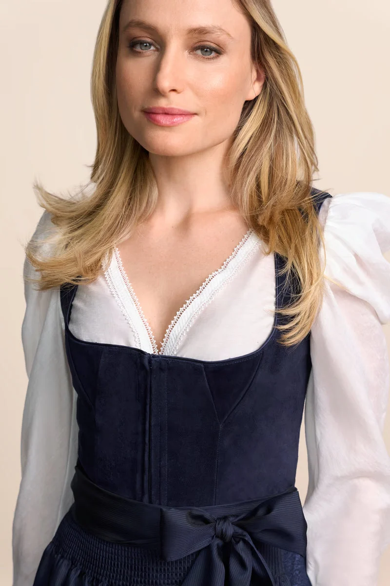 Kruger Long Dirndl 2pcs. 70cm "Zelara" blue