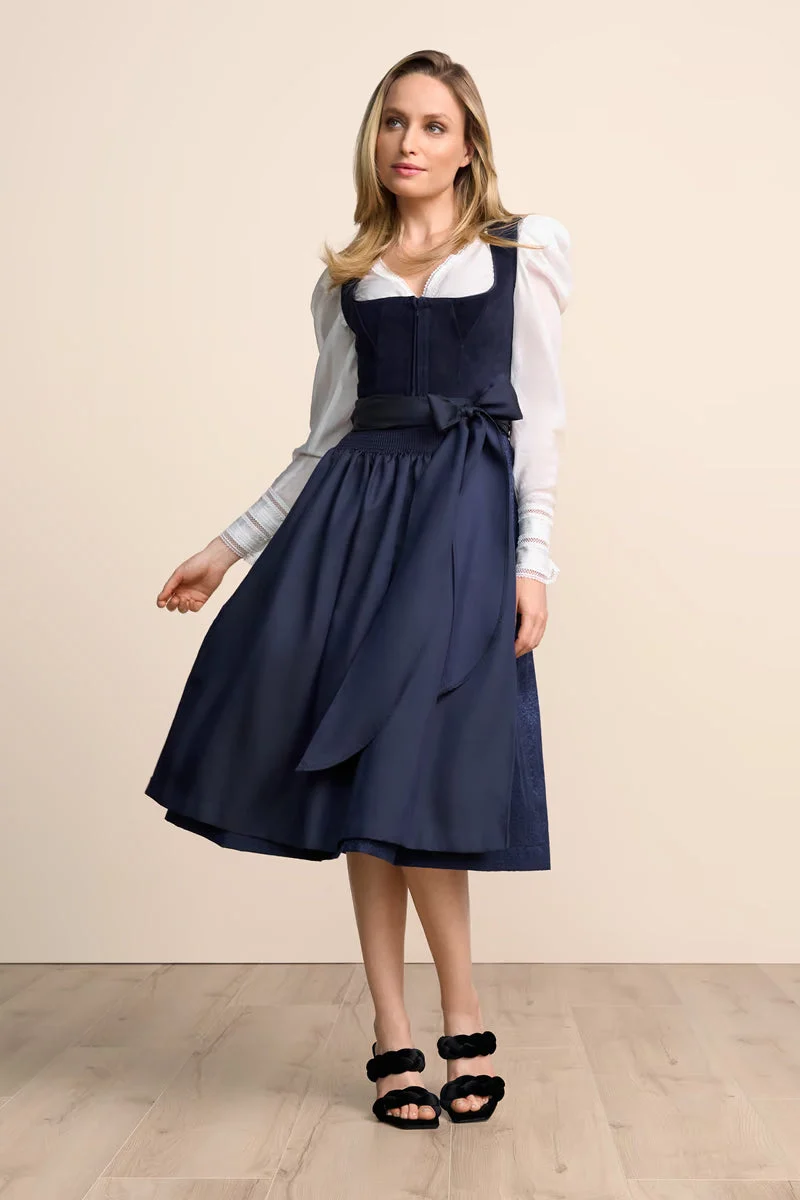 Kruger Long Dirndl 2pcs. 70cm "Zelara" blue