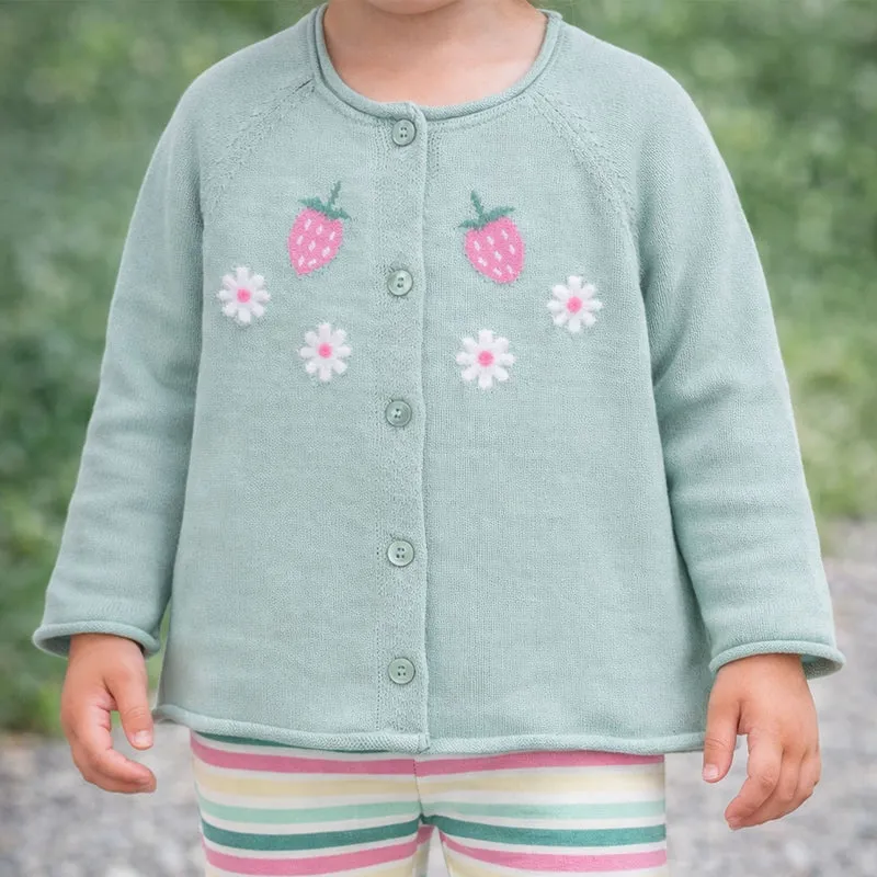 BONDI Baby Mädchen Strickjacke "Be happy" 86883 | Grün