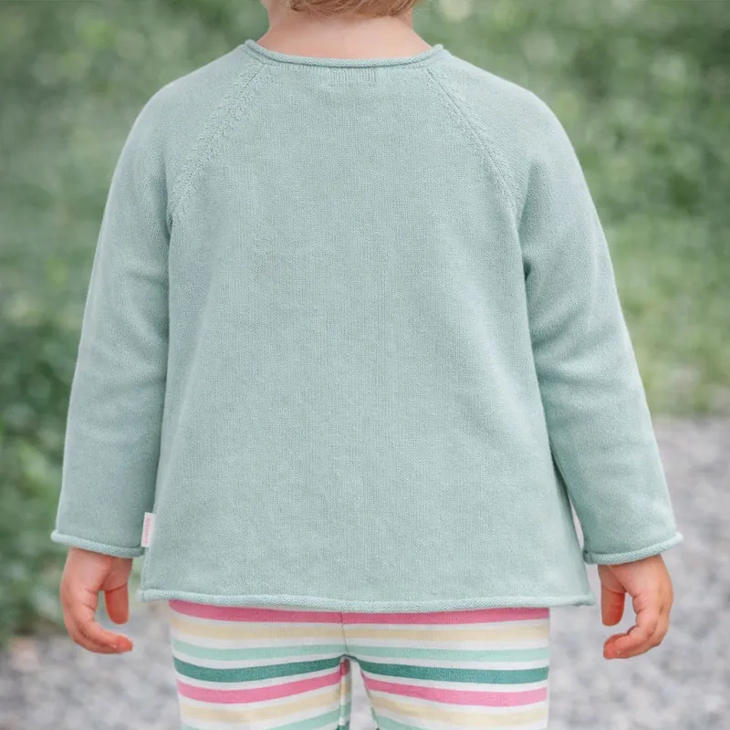 BONDI Baby Mädchen Strickjacke "Be happy" 86883 | Grün