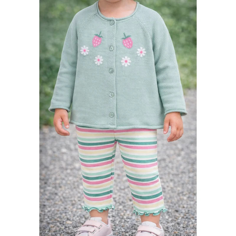 BONDI Baby Mädchen Strickjacke "Be happy" 86883 | Grün