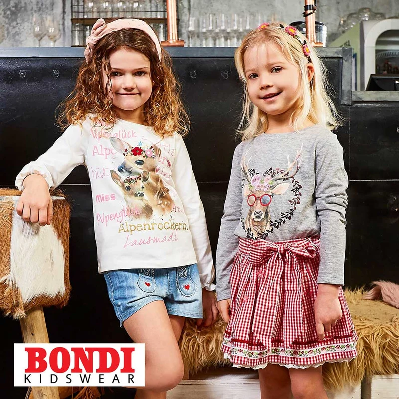 BONDI Mädchen T-Shirt "Alpenglück" mit Hirschprint 26090 | Rosa