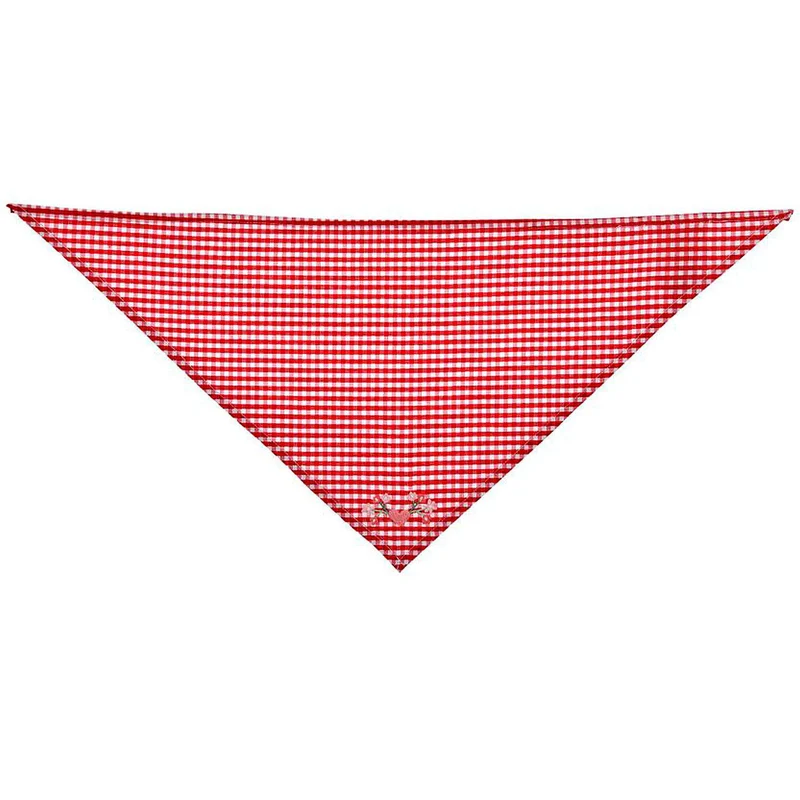 BONDI Baby Mädchen Halstuch Dreieckstuch 87001 | Rot Weiß kariert