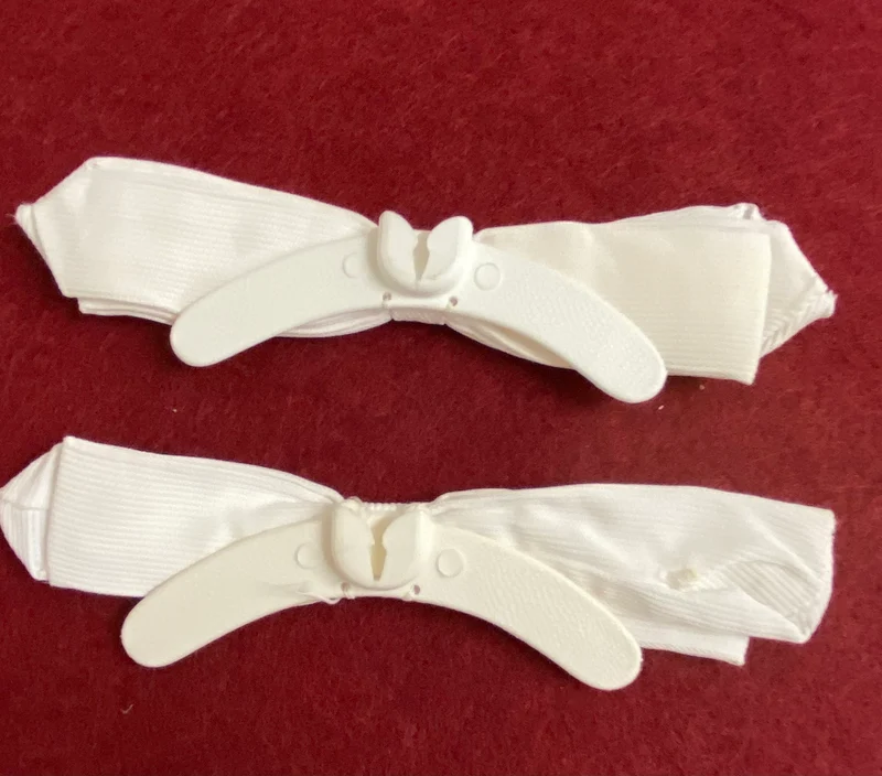 Vintage Fliege Cremeweiß – 2 Stück