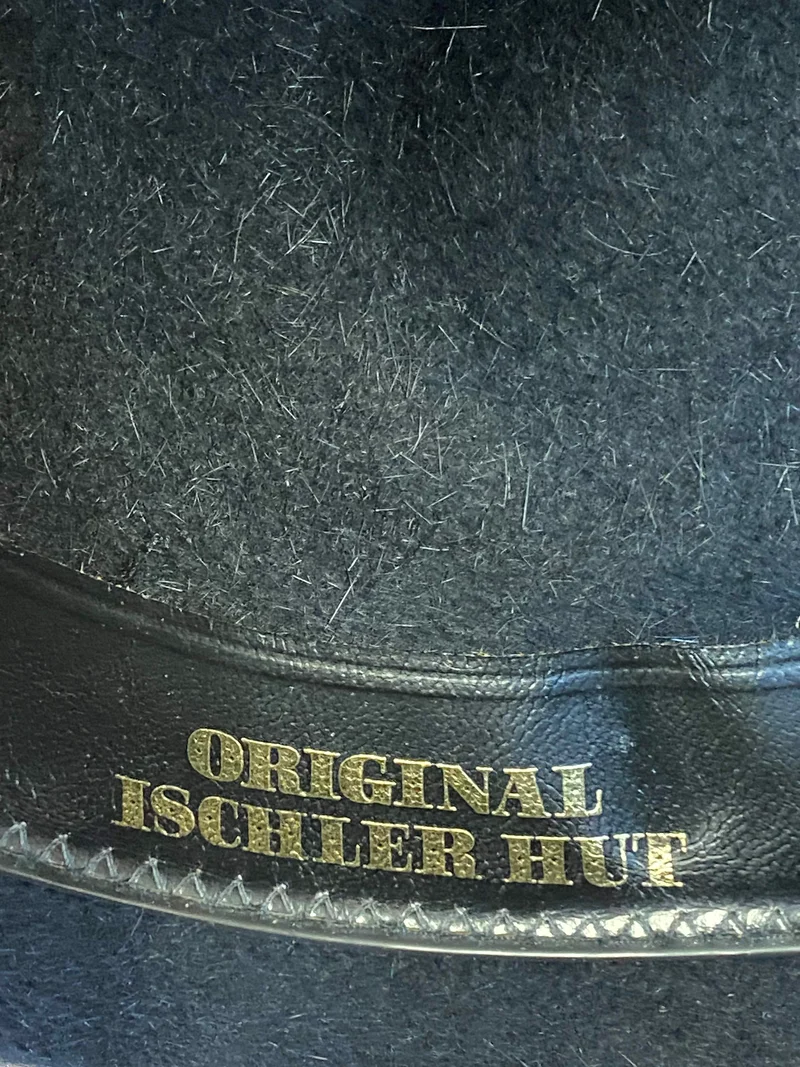Vintage Trachtenhut schwarz Filz Gr. 57 – Original Ischler Hut Österreich
