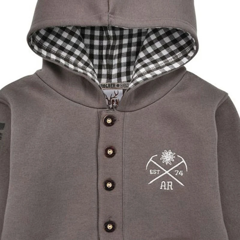 BONDI Jungen Sweatshirt Hoodie "Alpenrocker" 29992 | Coffee