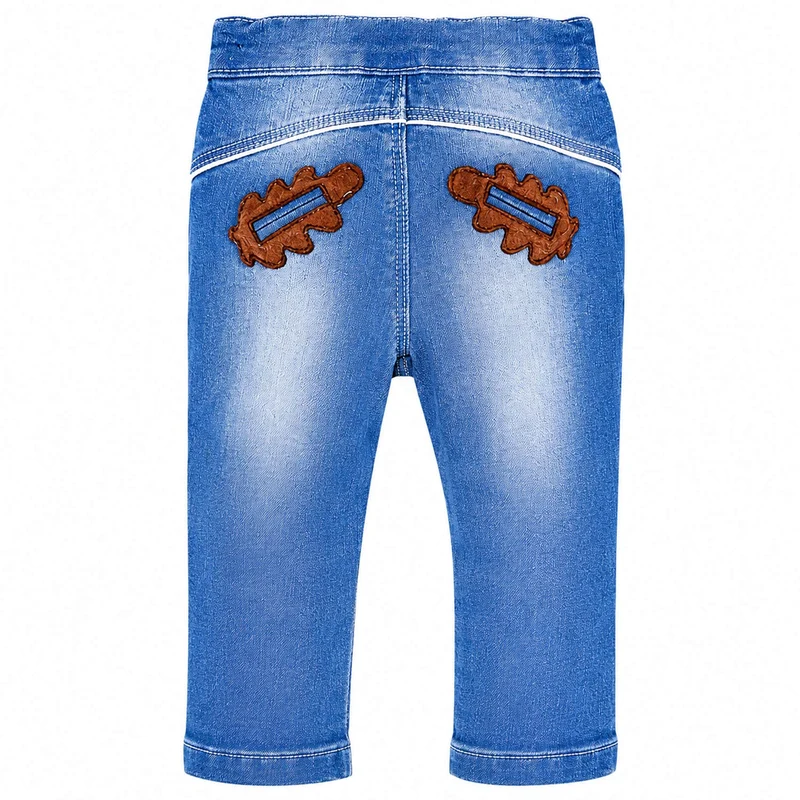BONDI Lange Baby Jungen Jeans "Lausbub" 91642 | Blue denim