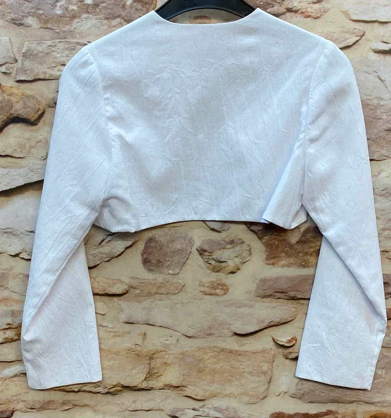Kommunionjacke Mädchen weiß Gr. 134 – festliche Jacke
