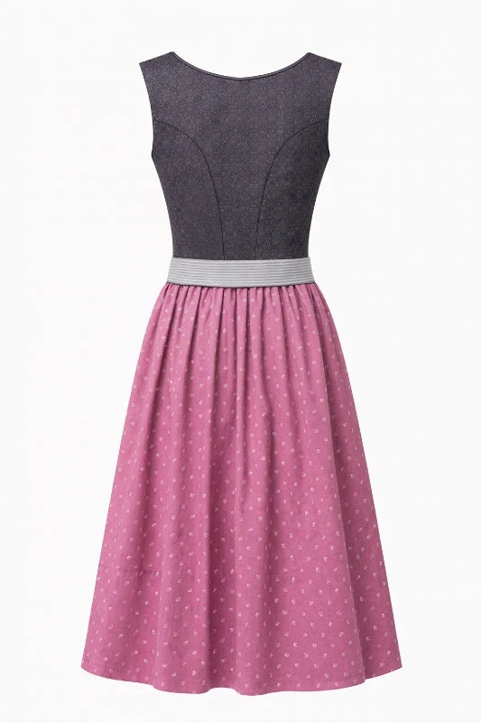 Berwin Long Dirndl 2pcs. 75cm 'Marlene' anthracite