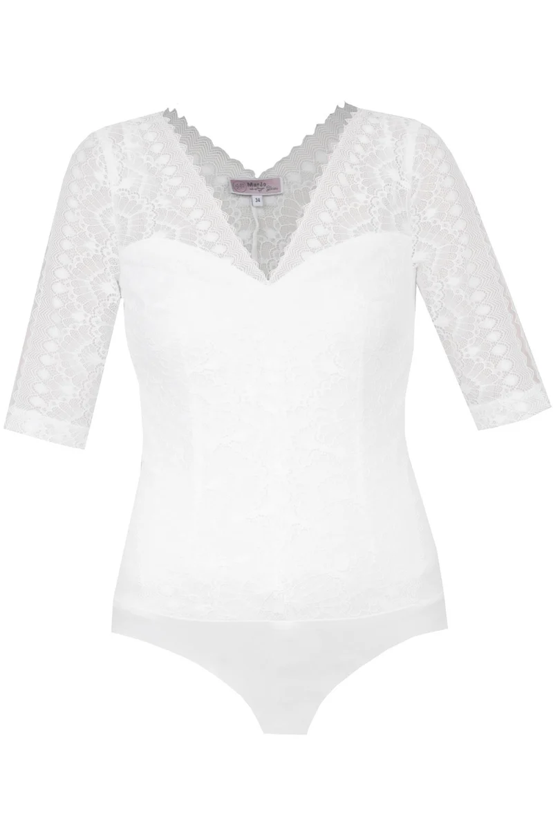 MarJo Dirndlbody "Forsten" Halbarm | Offwhite