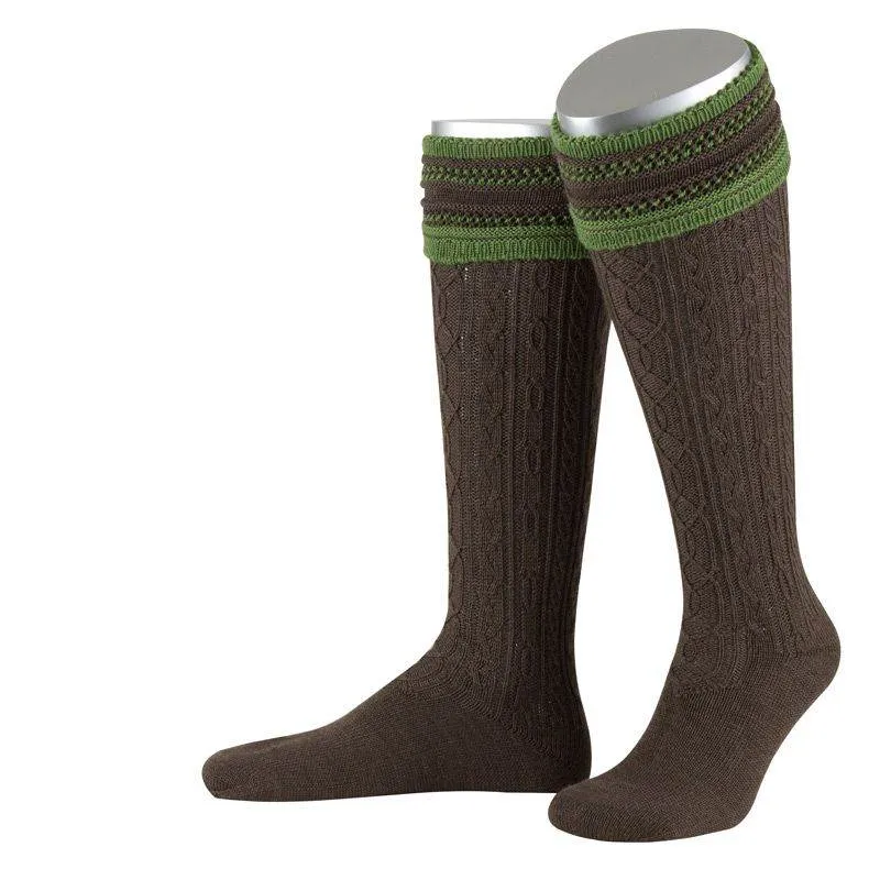 Lusana Traditional - Men's Knee-high brown/apple green (closeout) Size 10