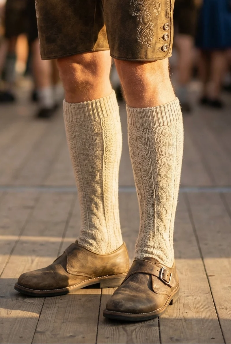 Traditional Costume - Men's Knee Socks (beige/meliert)