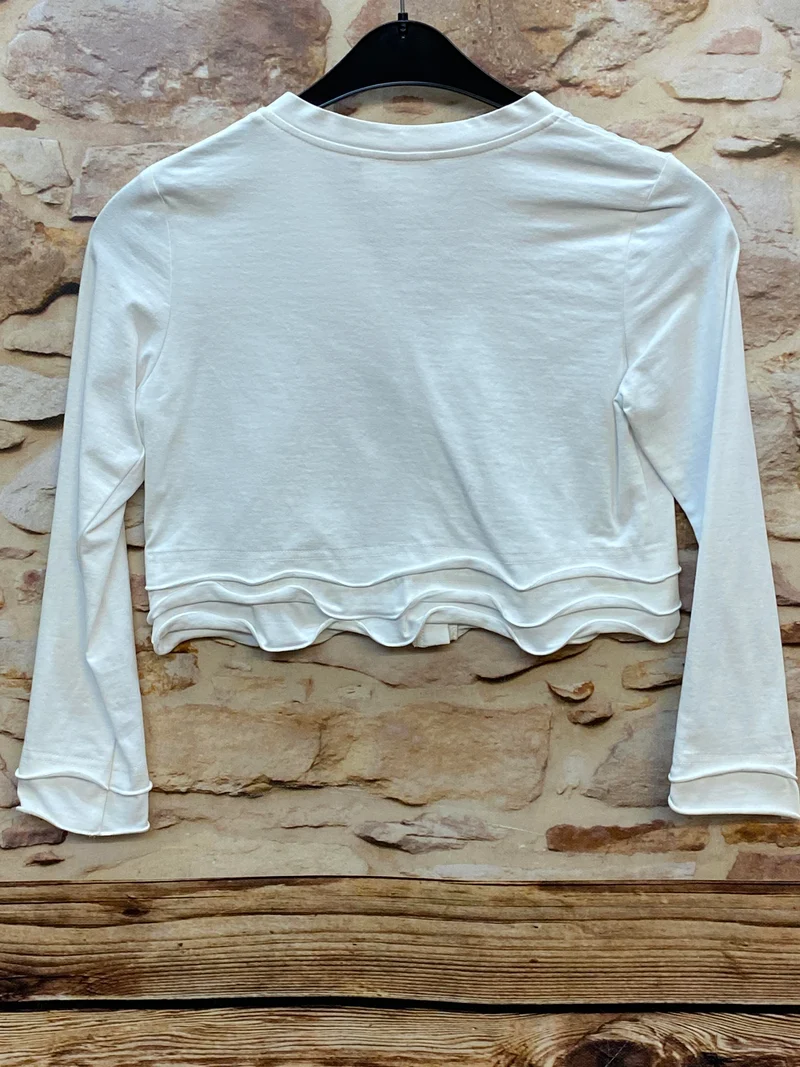 Kommunion Strickjacke Mädchen Gr. 152 weiß