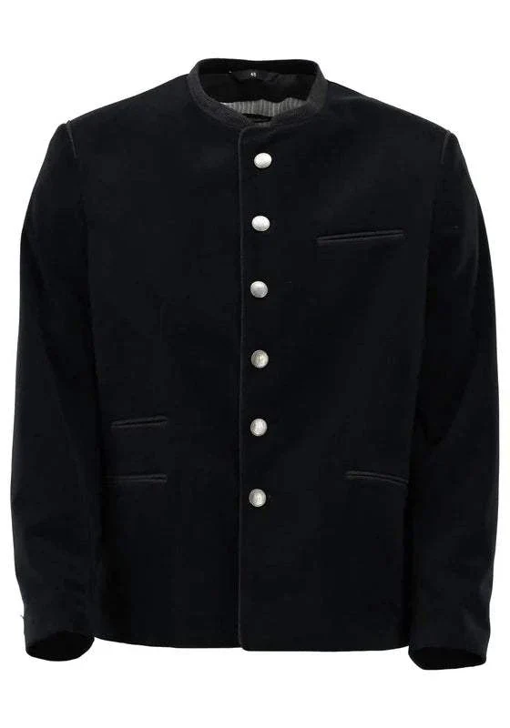 Gipfelstürmer Traditional Velvet Jacket "Xenado" black