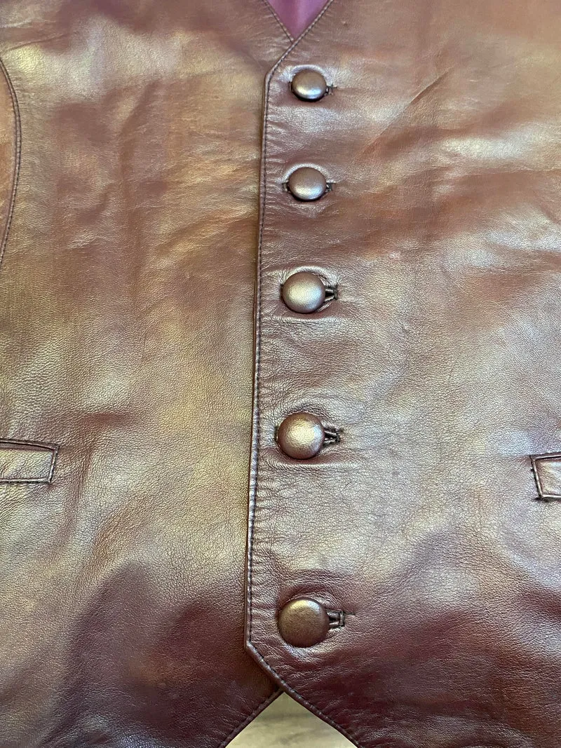 Vintage Herren Weste aus Lammleder Gr. XL