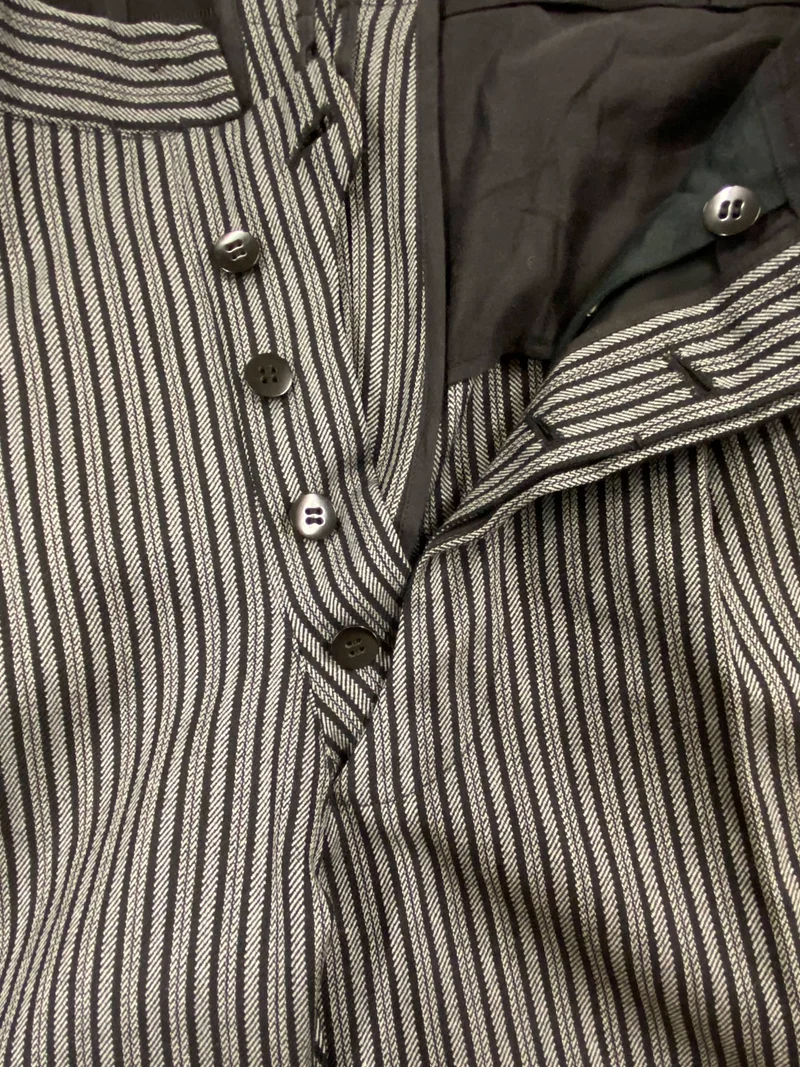 Vintage Stresemannhose Herren ca. 50 – Schwarz Grau gestreift (Maßanfertigung)