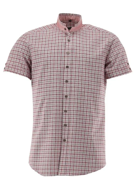 Gipfelstürmer Men's 1/2 Sleeve Slim Fit Shirt "Wiesn" red