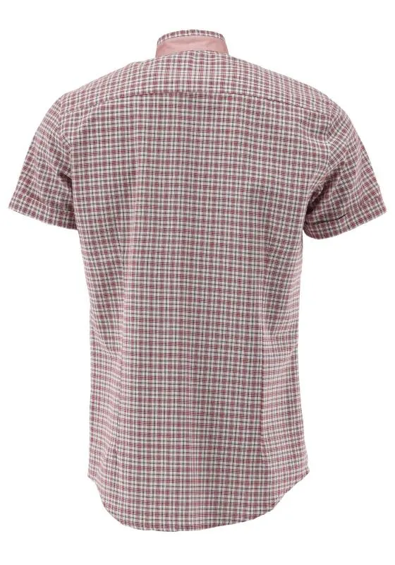 Gipfelstürmer Men's 1/2 Sleeve Slim Fit Shirt "Wiesn" red