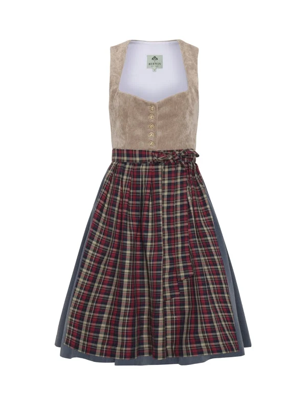 Berwin Velvet Dirndl 2pcs. 80cm "AlpenKay" beige