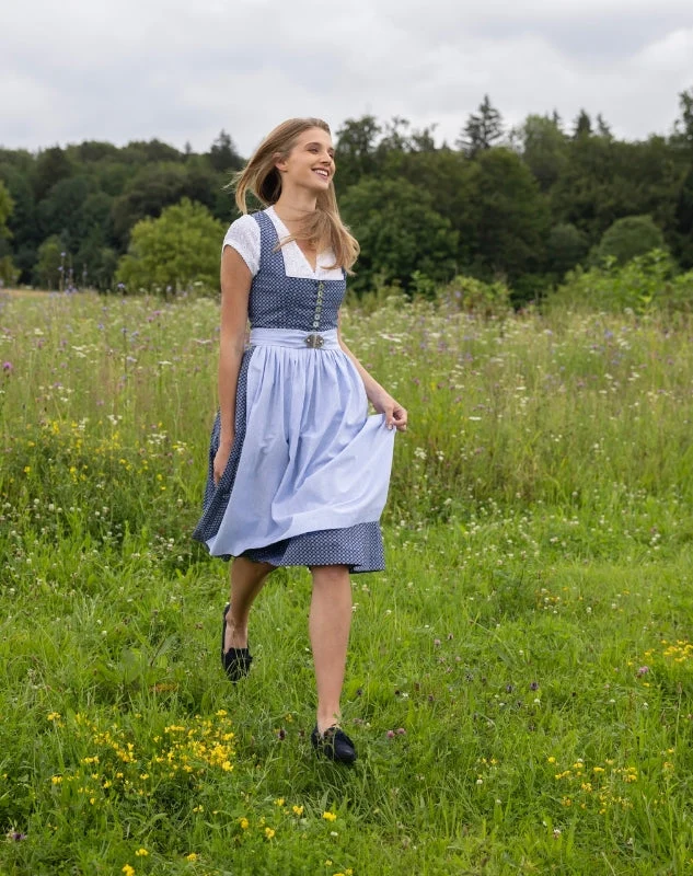 Berwin Long Dirndl 2pcs. 70cm "Helma" blue