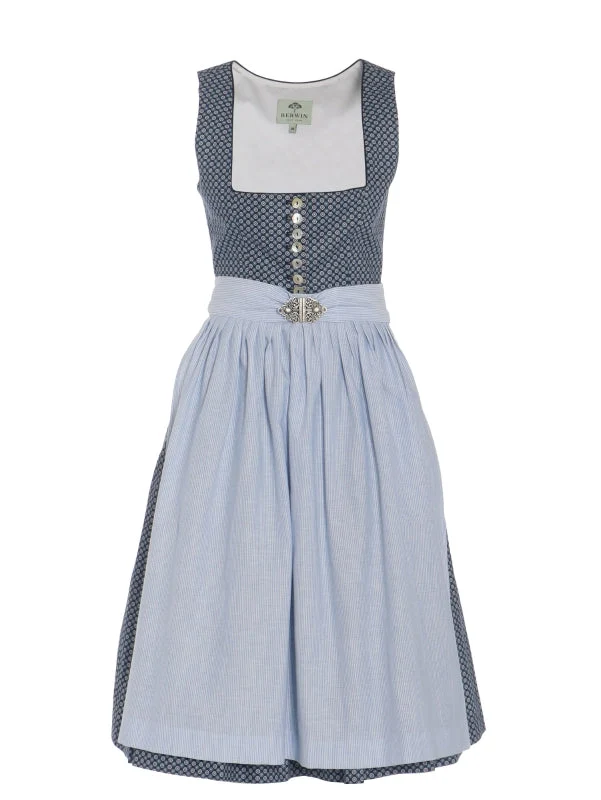 Berwin Long Dirndl 2pcs. 70cm "Helma" blue