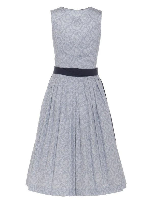 Berwin Long Dirndl 2pcs. 75cm "Christa" blue