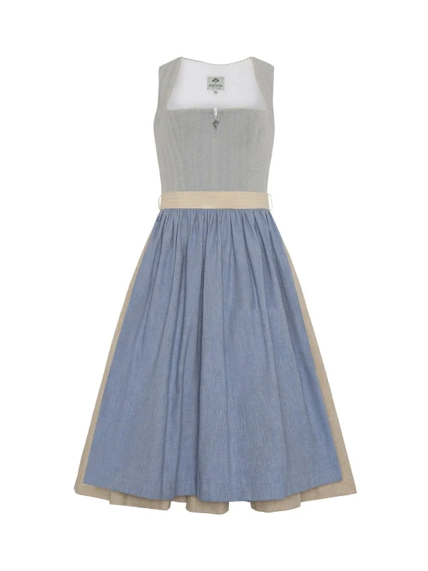 Berwin Maxi Dirndl 2pcs. 80cm "Melissa" light blue