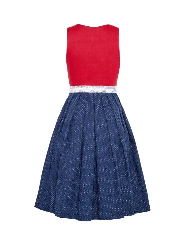 Berwin Long Dirndl 2pcs. 75cm "Alma" red