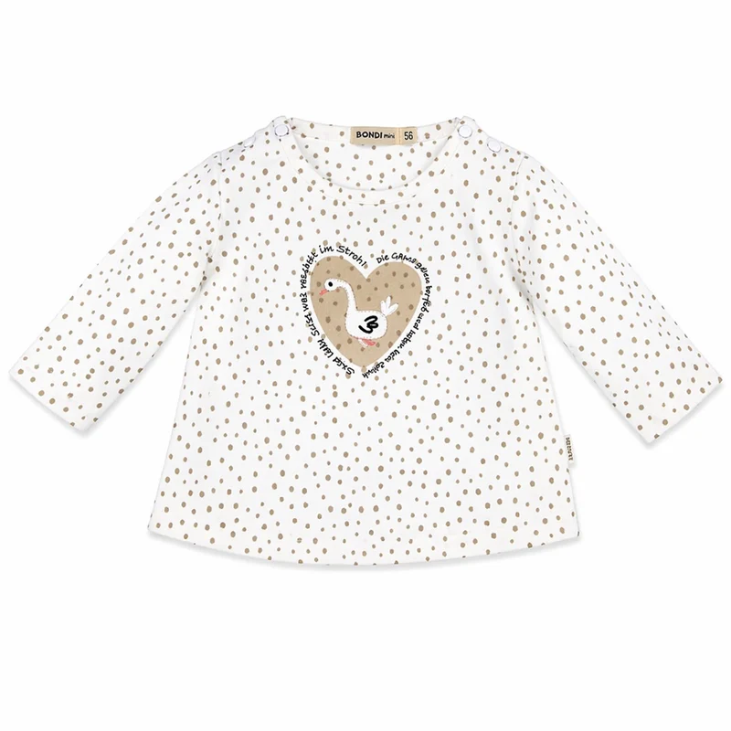 BONDI Baby Mädchen Langarmshirt "Gänschen" 93957 | dots allover
