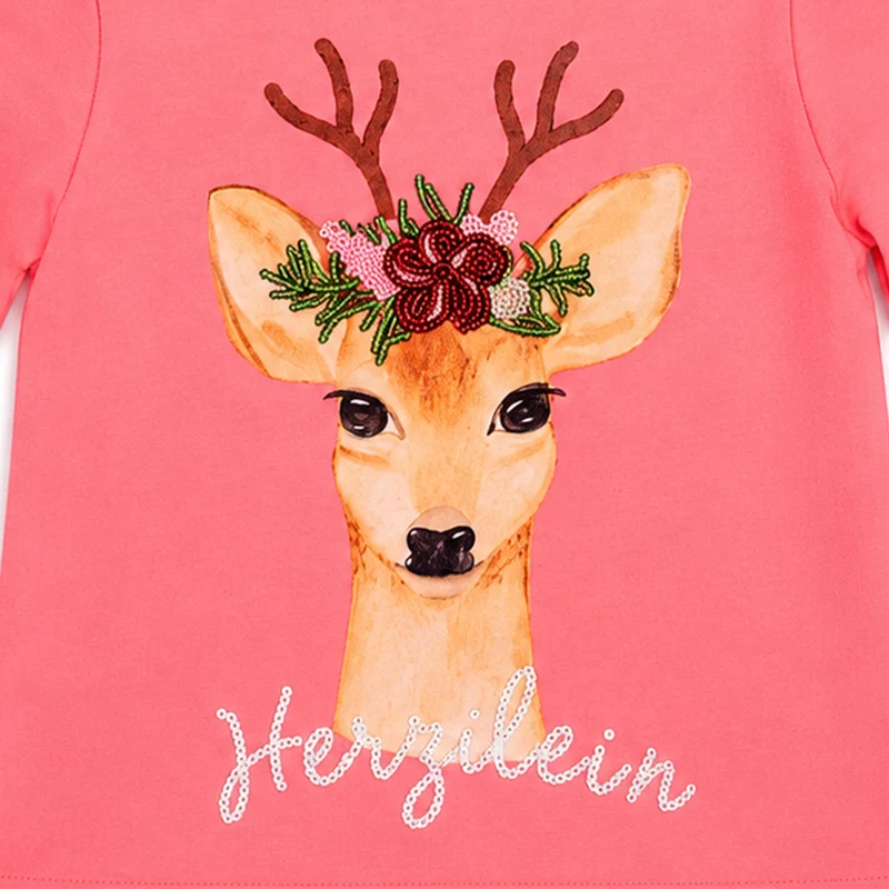 BONDI Baby Mädchen Langarmshirt "Herzlein" 86671 | Candy Rosa