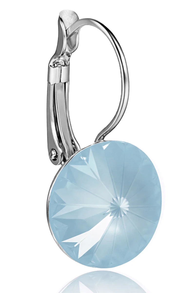 LUISIA® Ohrringe Rivoli mit Kristallen von Swarovski® - 12 mm | Matt Sky