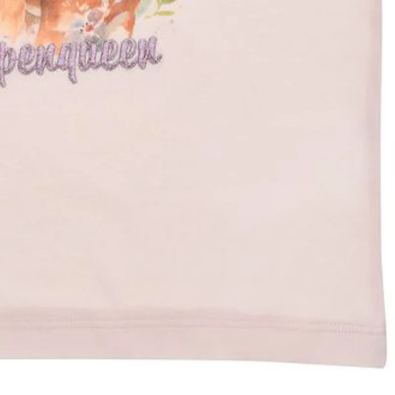 BONDI Mädchen T-Shirt "Alpenqueen" mit Hirschprint 26108 | Puder