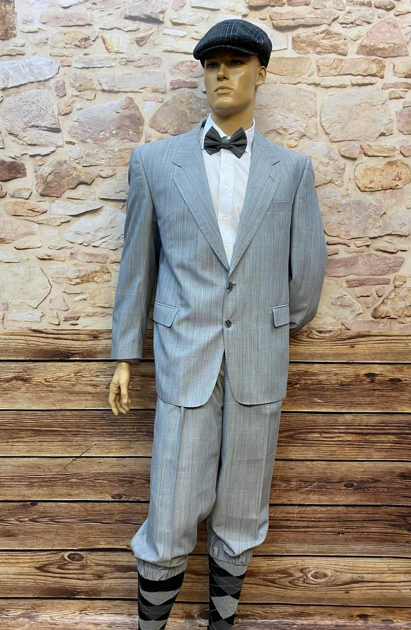 Knickerbocker - Outfit - britischer 1920er-Jahre-Stil – Hellgrau - Größe 54