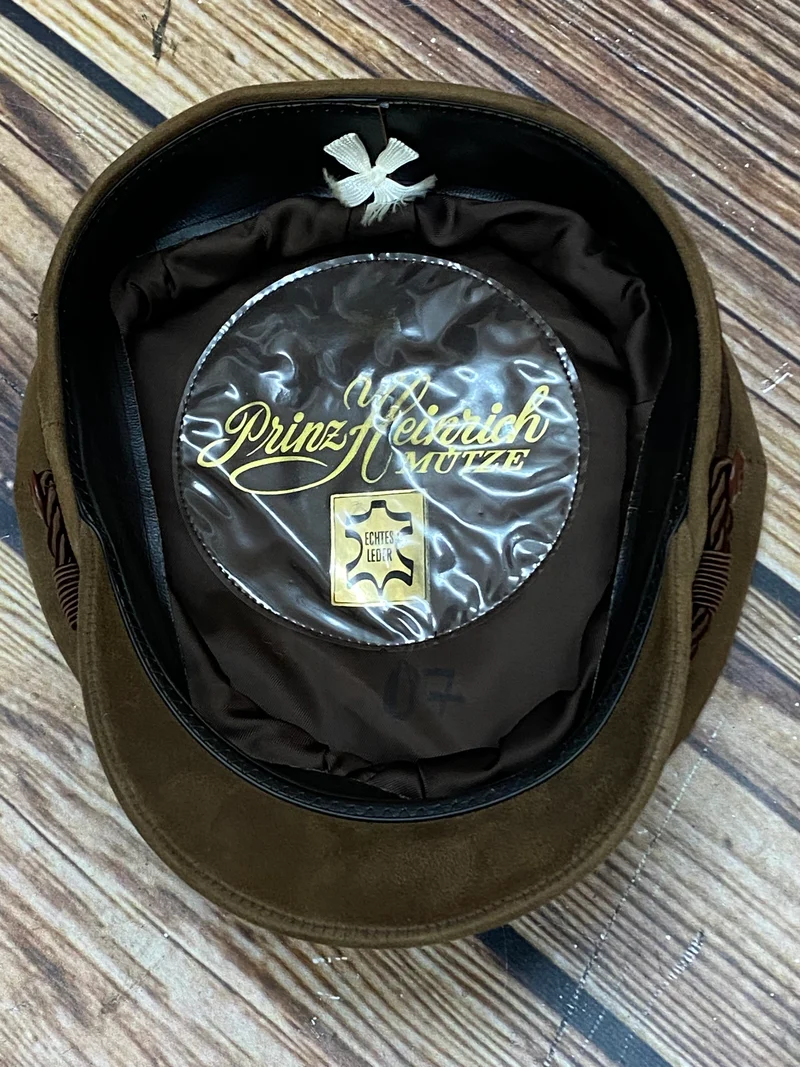 Prinz-Heinrich-Mütze – Gr. 58 Echtes Leder