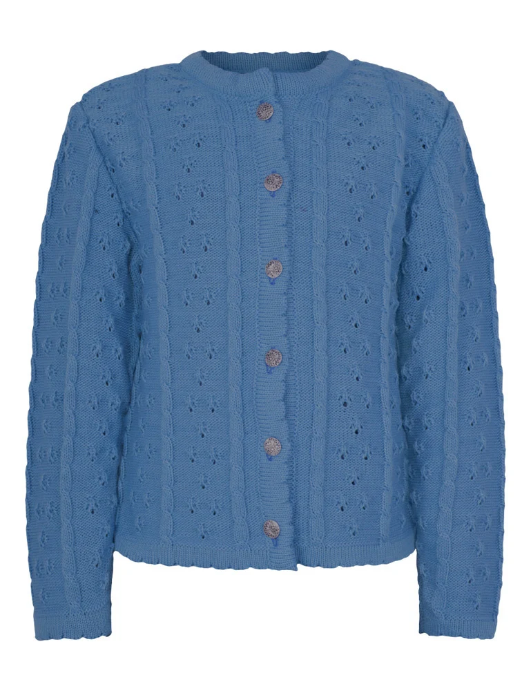 Isar-Trachten Kinder Strickjacke "Leonie" Ajourmuster 47063 | Marineblau