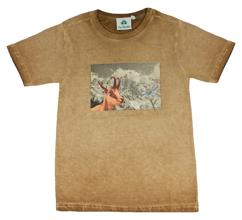 Isar-Trachten Kinder T-Shirt mit Edelweiß 52982 | Braun