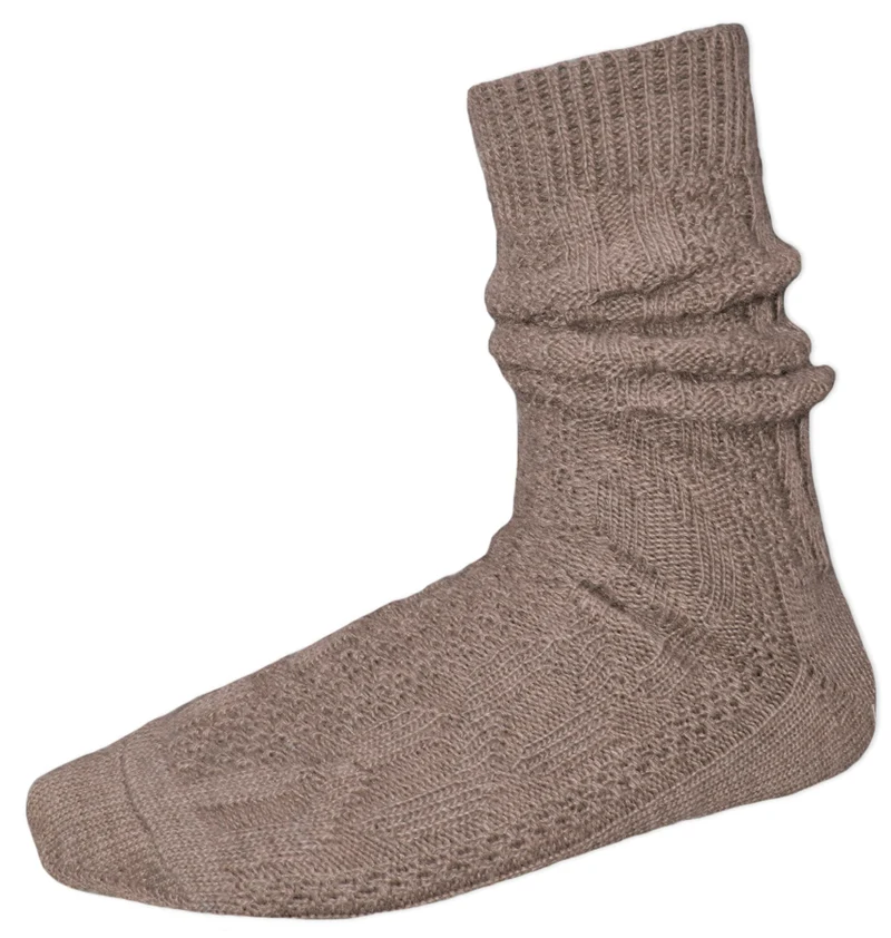 Kurze Trachtensocken Robin - Braun