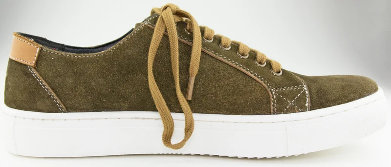 Maddox Herren Leder Sneaker Grannos - Trachten Schuhe Moor Braun