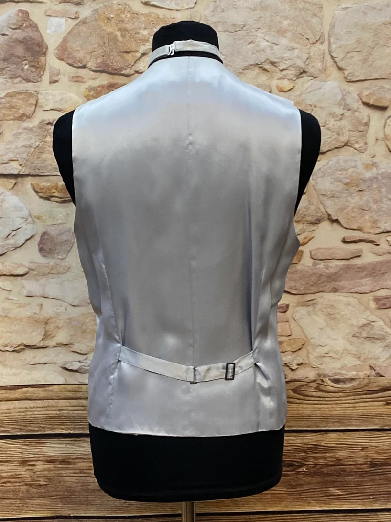 Hochzeitsweste Wilvorst elfenbein Set Plastron Gr. 54 elegant