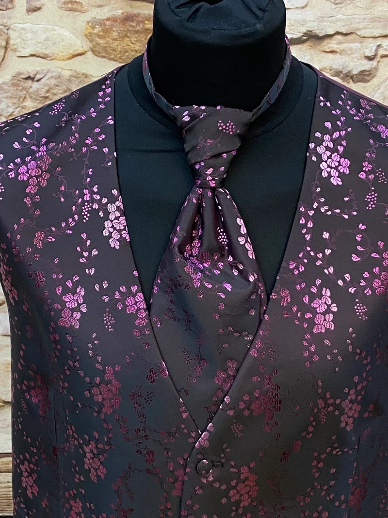 Weste - Hochzeit - Krawatte - lila - Gr.58