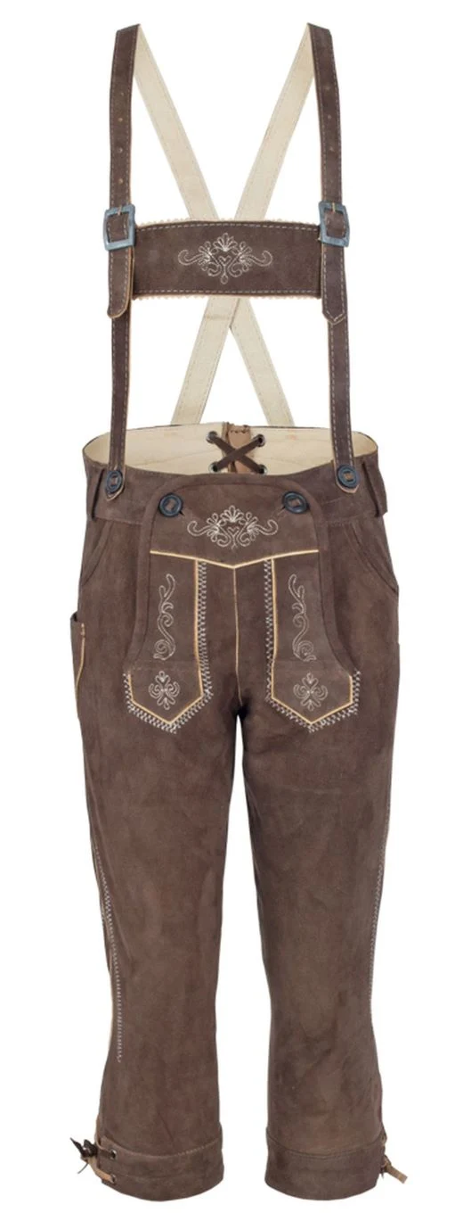 Isar-Trachten Kinder Kniebund Lederhose "Florian" 51817 | Braun