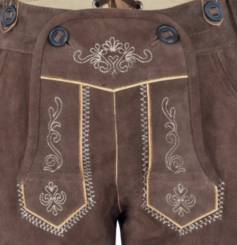 Isar-Trachten Kinder Kniebund Lederhose "Florian" 51817 | Braun