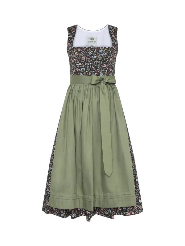 Berwin Long Dirndl 2pcs. 75cm "Jule" olive green