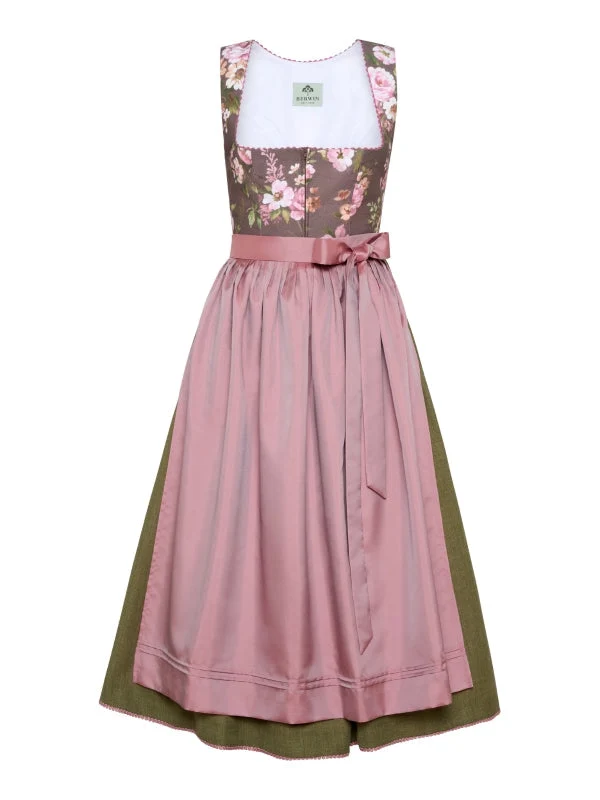 Berwin Maxi Dirndl 2pcs. 80cm "Lisa" brown/green