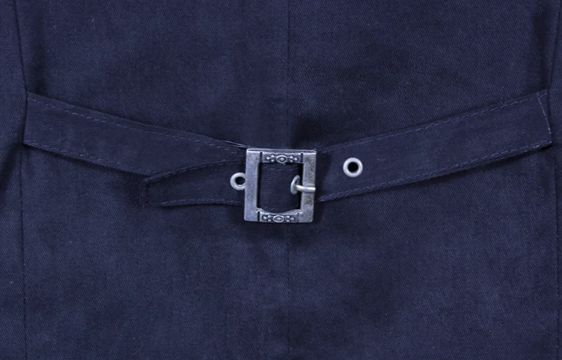 Maddox Leinen Trachten Weste Bogen - Blau