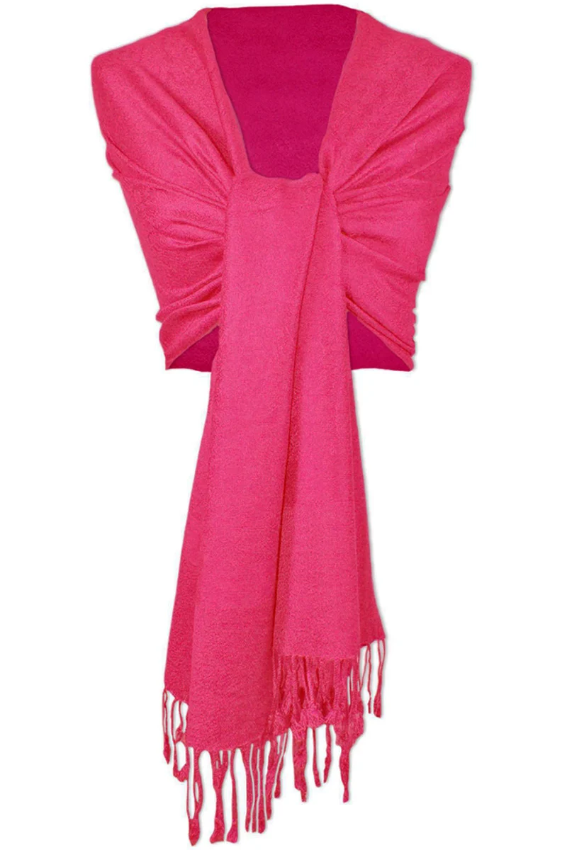 Halstuch aus Viscose - Stola Schal 185 x 70 cm | Pink