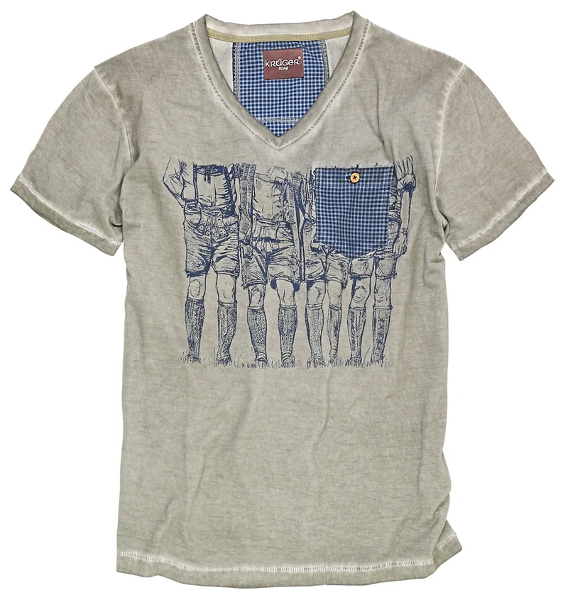 Krüger BUAM T-Shirt Krachlederne - Grau