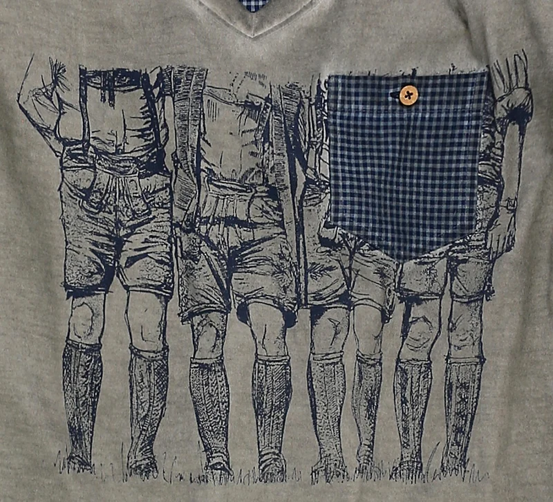Krüger BUAM T-Shirt Krachlederne - Grau