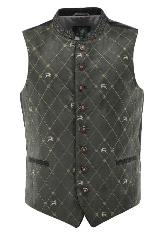 OS Trachten Men's Vest "john" green